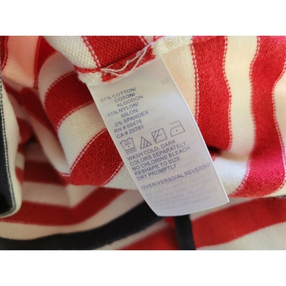 Tommy Hilfiger Women Top 3X Plus Tee Short Sleeve Knit Red Stripe STR196E - Picture 7 of 8